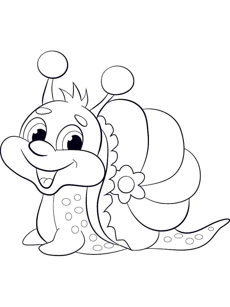 Snail with Beautiful Shell coloring page