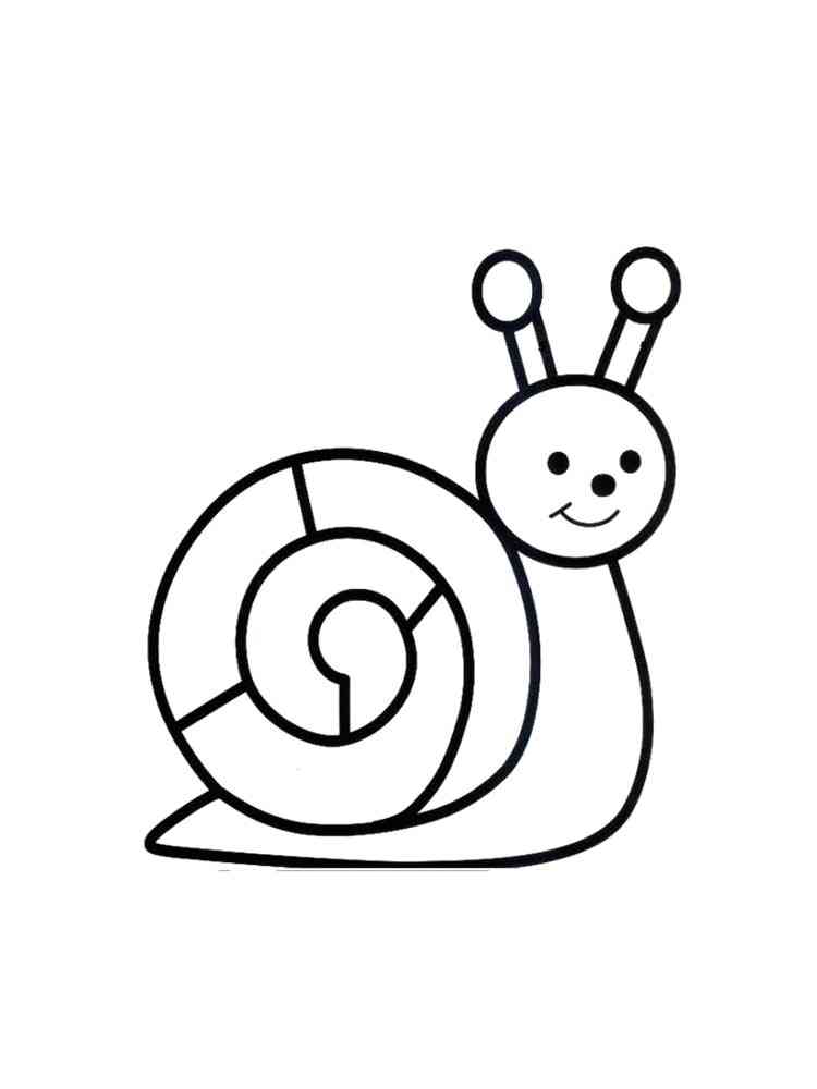 Simple Snail 2 coloring page