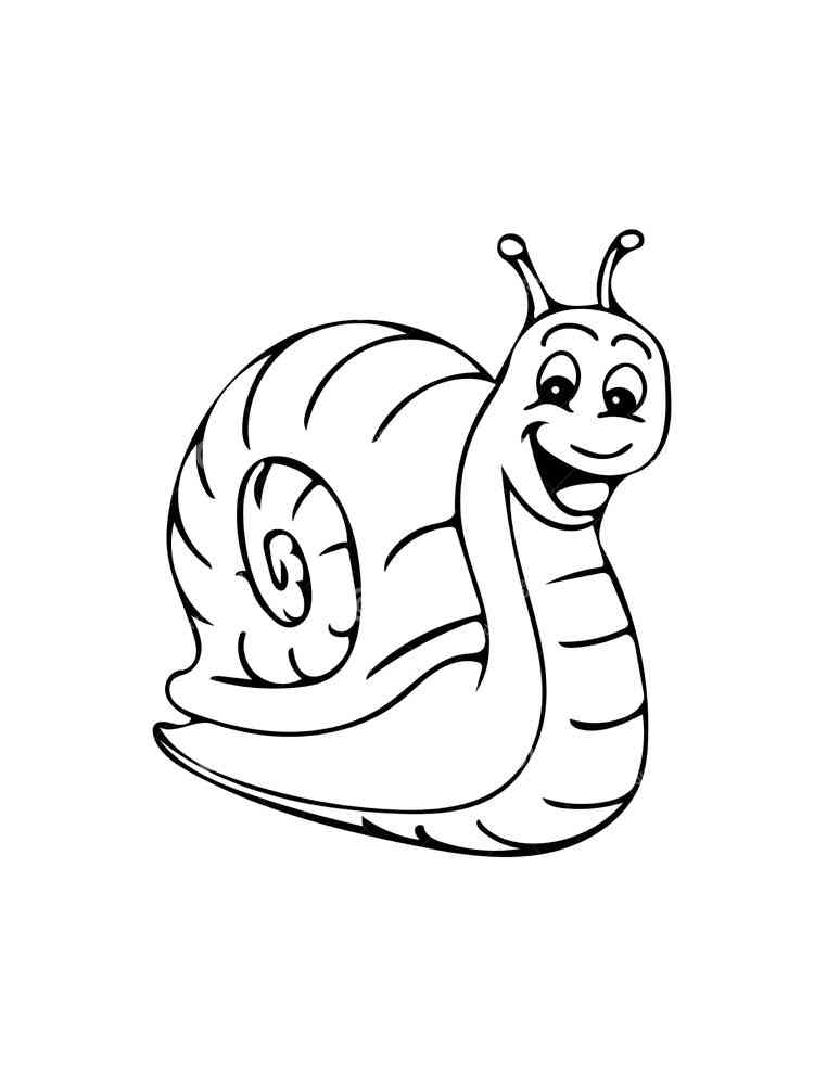 Smiling Snail coloring page