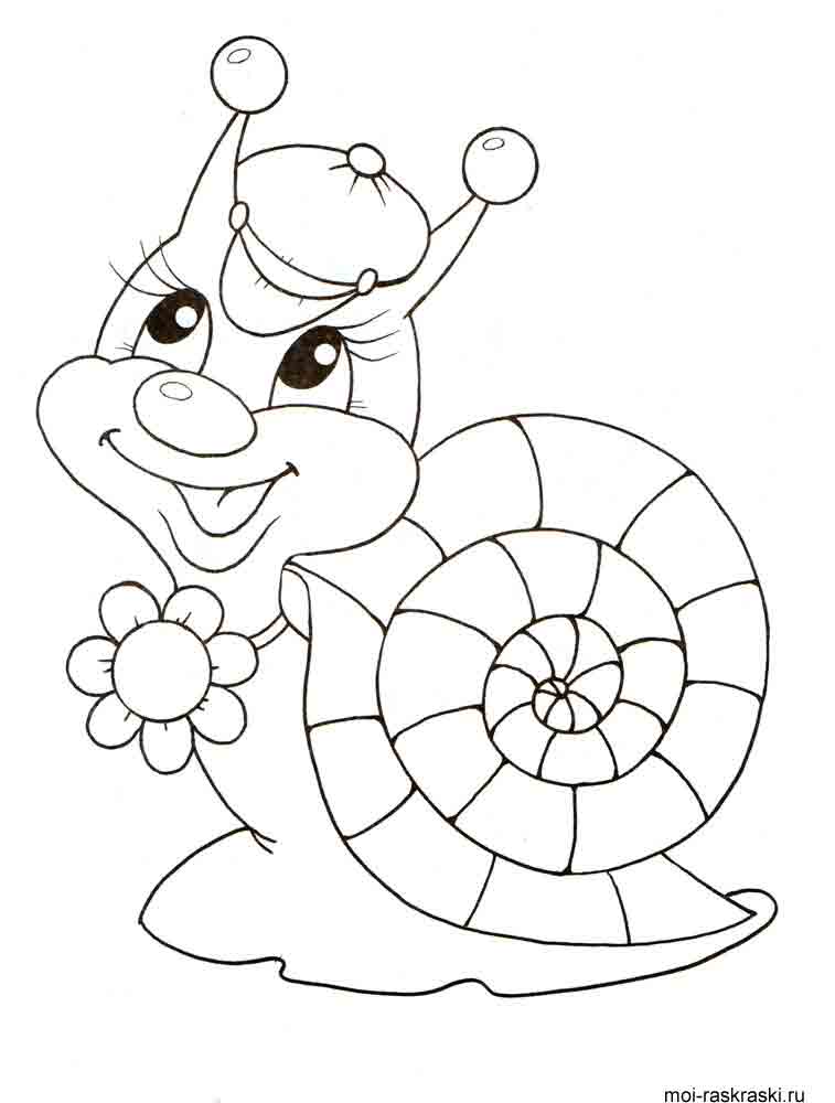 Happy Snail coloring page