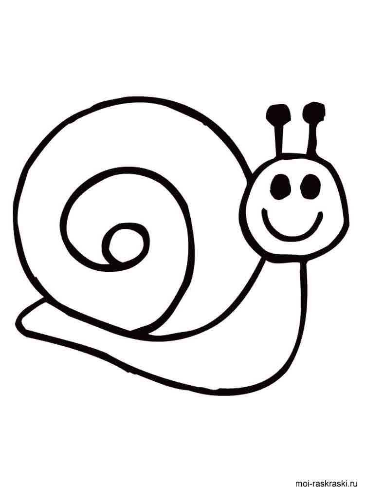 Simple Snail coloring page