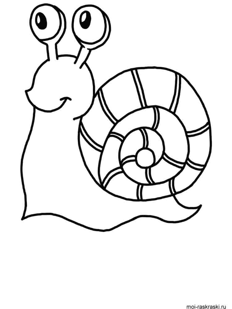 Funny Snail coloring page