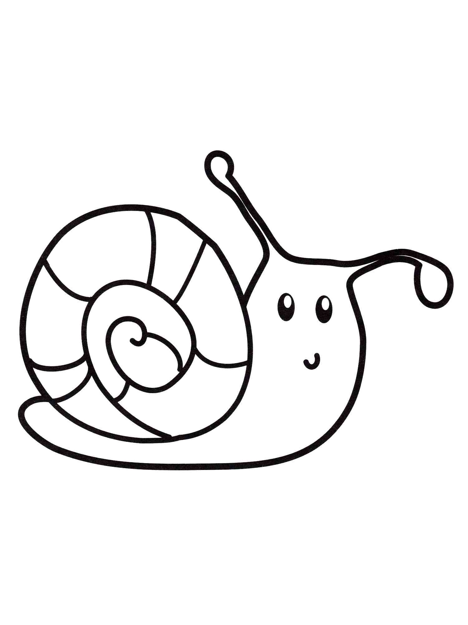 Simple Little Snail coloring page