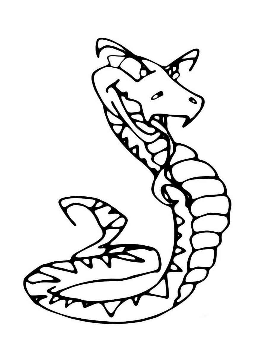 Angry Snake coloring page