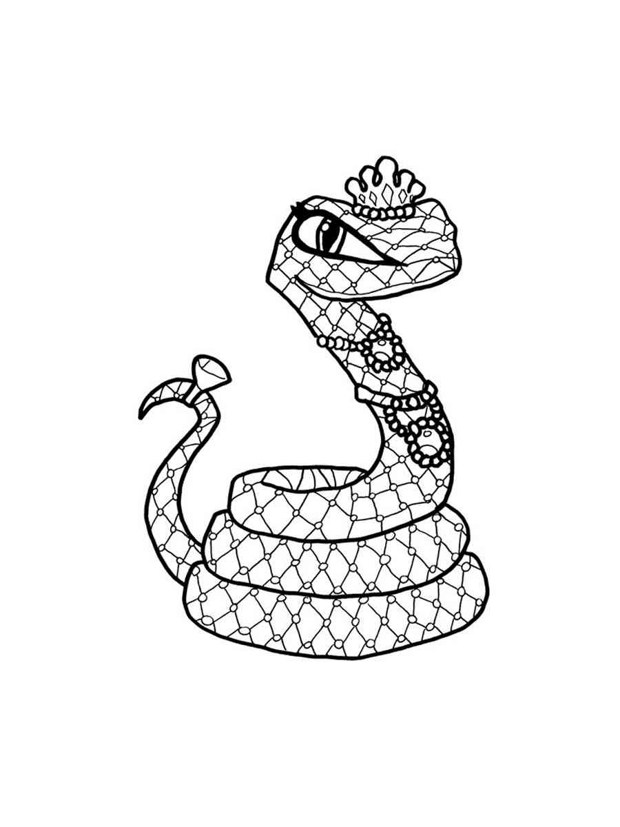 Snake Queen coloring page