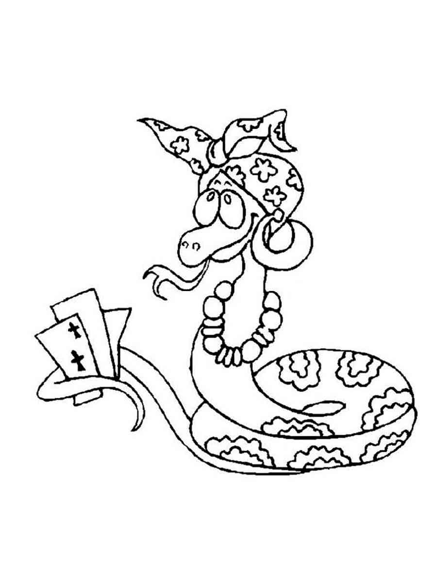 Snake Fortune Teller coloring page