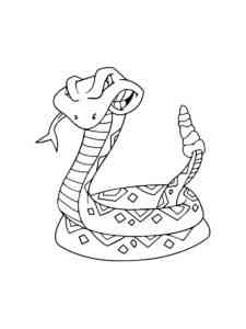 Cartoon Rattlesnake coloring page