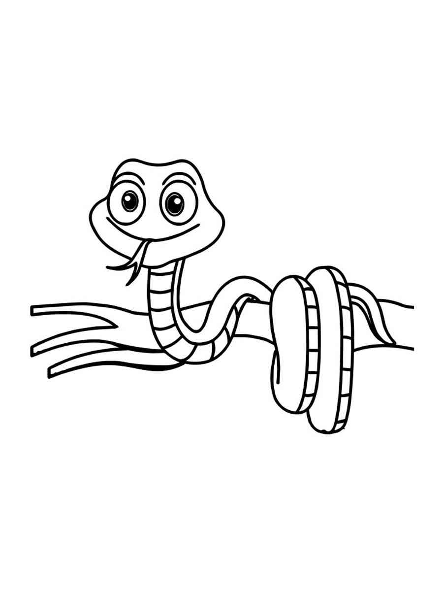 Cute Little Snake coloring page