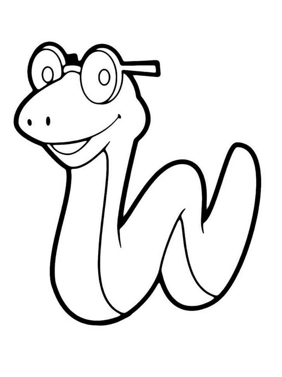 Snake in the Glasses coloring page