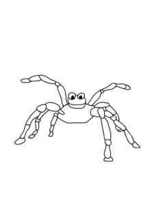 Easy Cartoon Spider coloring page