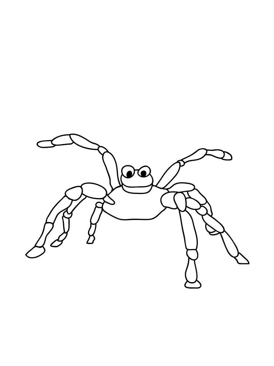Easy Cartoon Spider coloring page