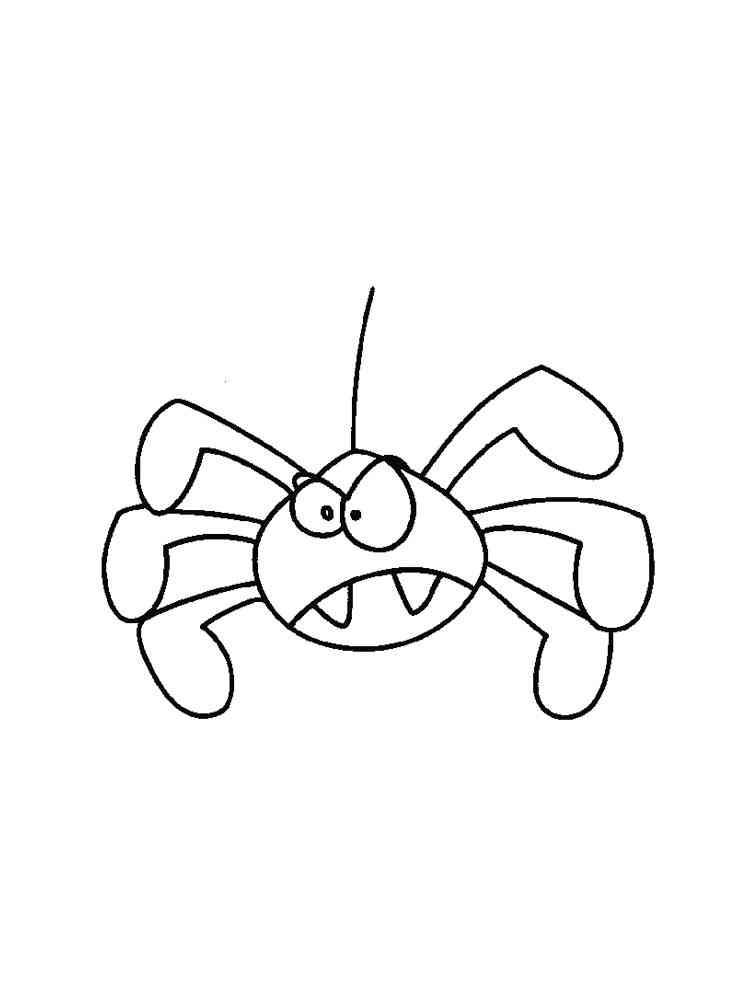 Crazy Spider coloring page