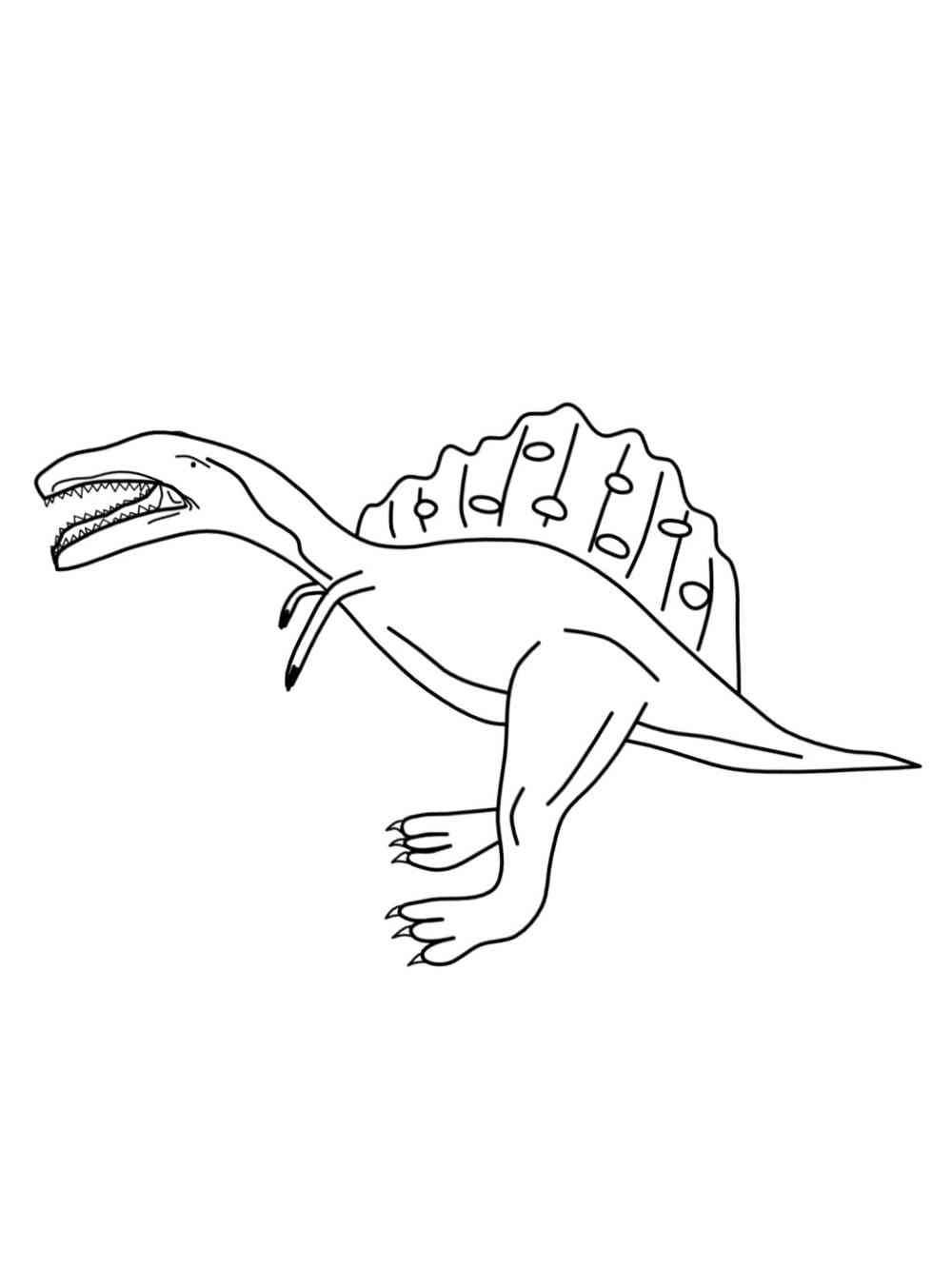 Easy Spinosaurus coloring page