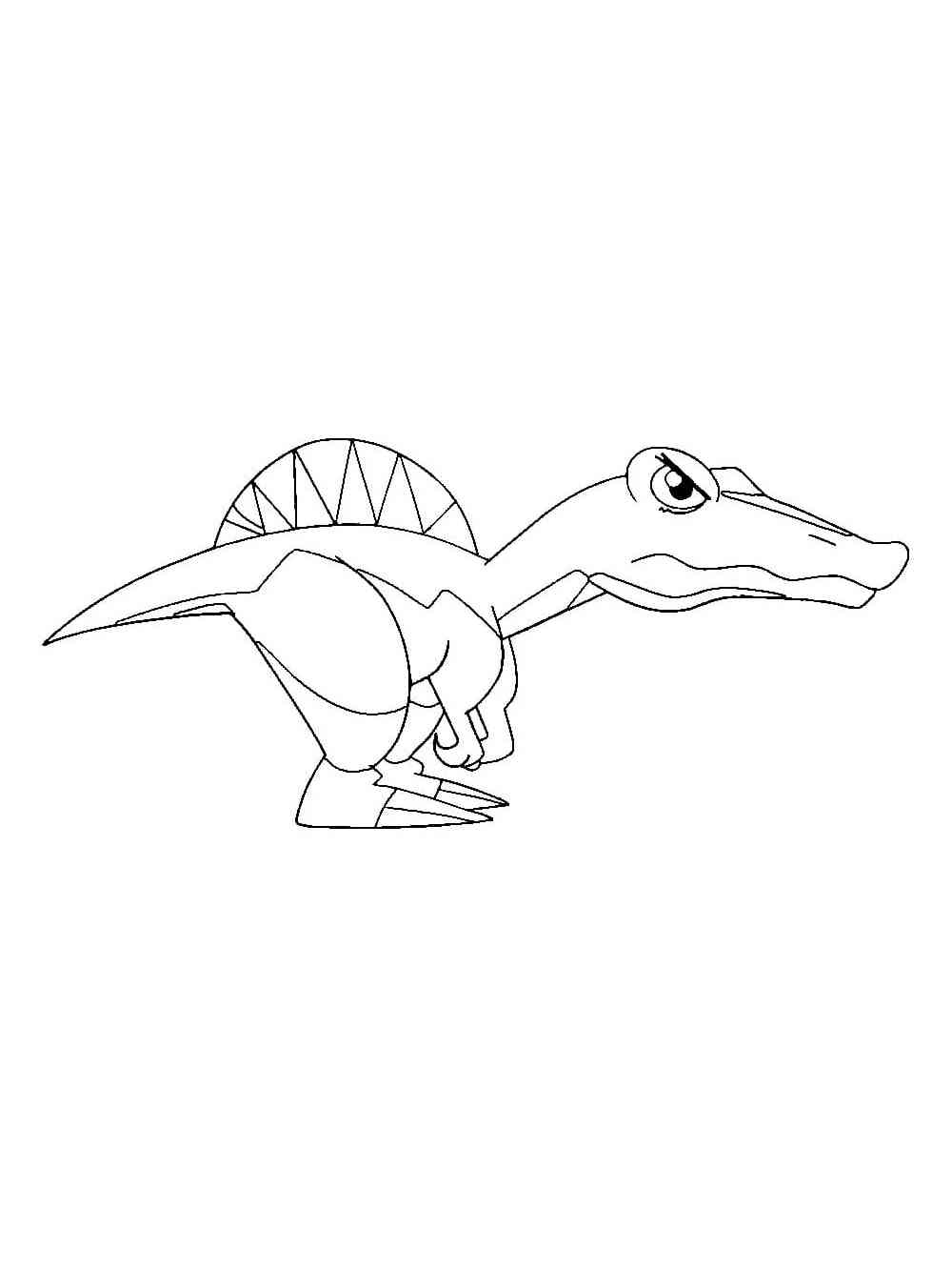 Little Spinosaurus coloring page