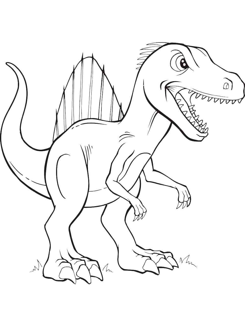 Funny Spinosaurus coloring page