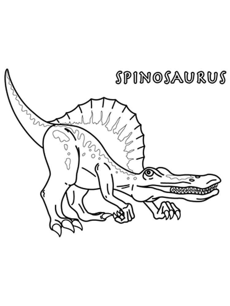 Cartoon Spinosaurus coloring page