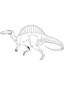 Running Spinosaurus coloring page