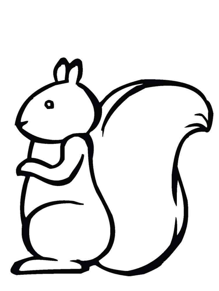 Simple Squirrel coloring page