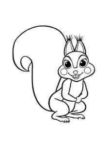 Funny Cartoon Squirrel coloring page