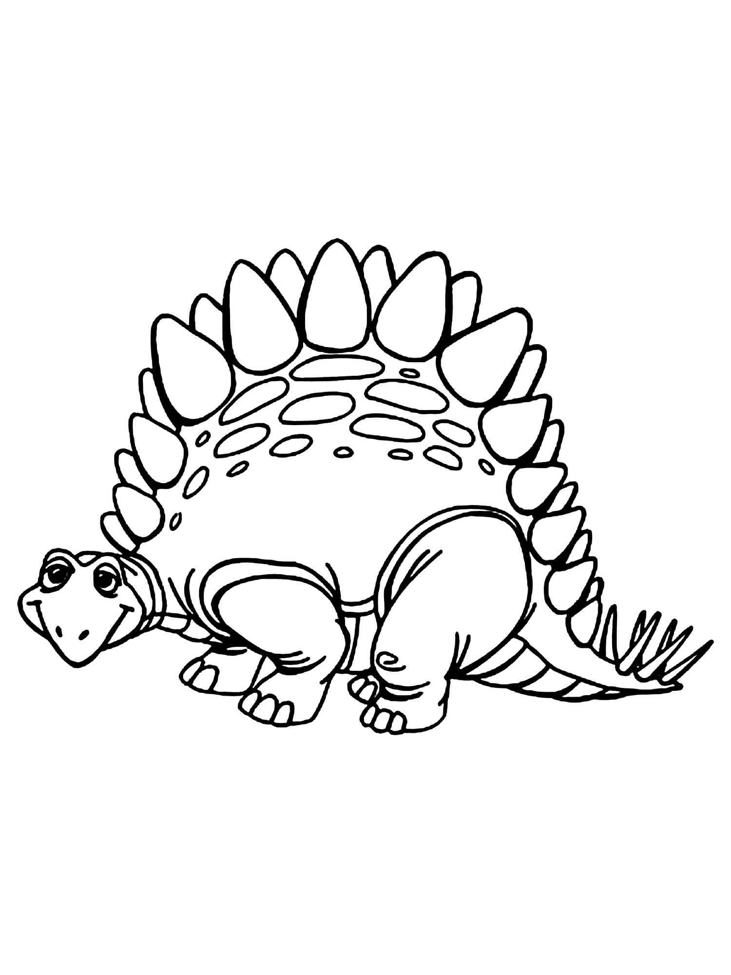 Fat Stegosaurus coloring page
