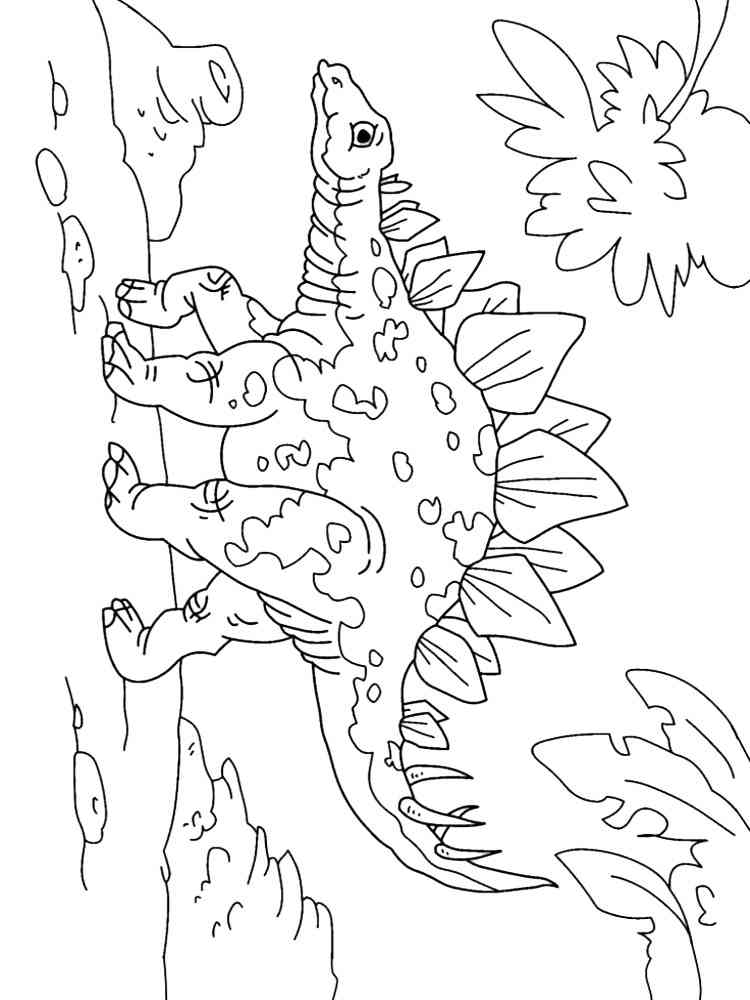 Walking Stegosaurus coloring page