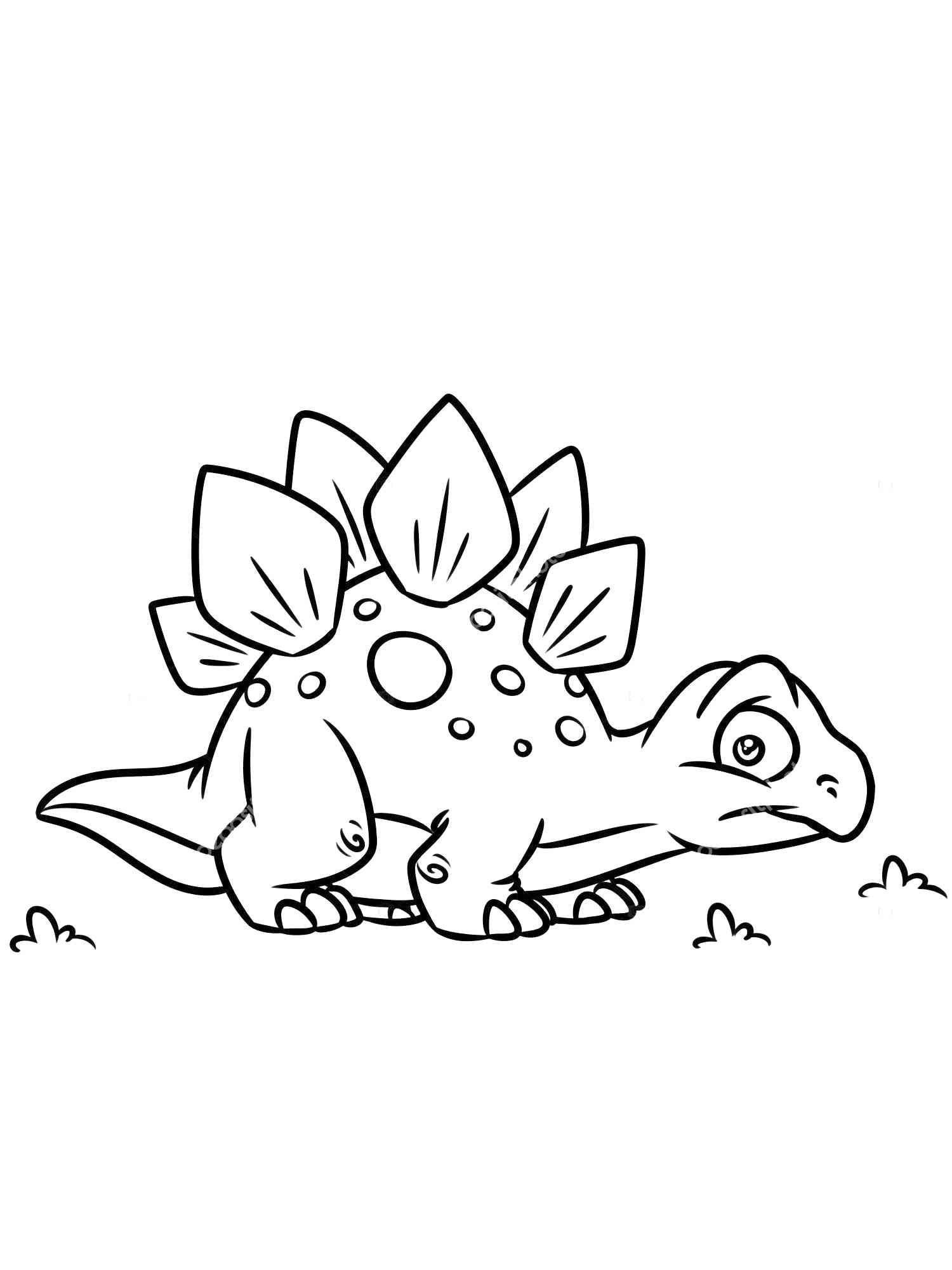 Baby Stegosaurus coloring page