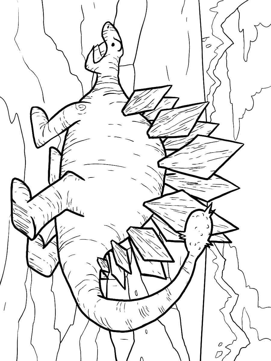 Big Stegosaurus coloring page