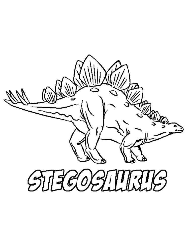 Simple Stegosaurus coloring page