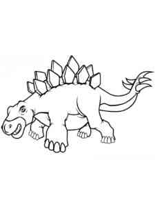 Simple Young Stegosaurus coloring page