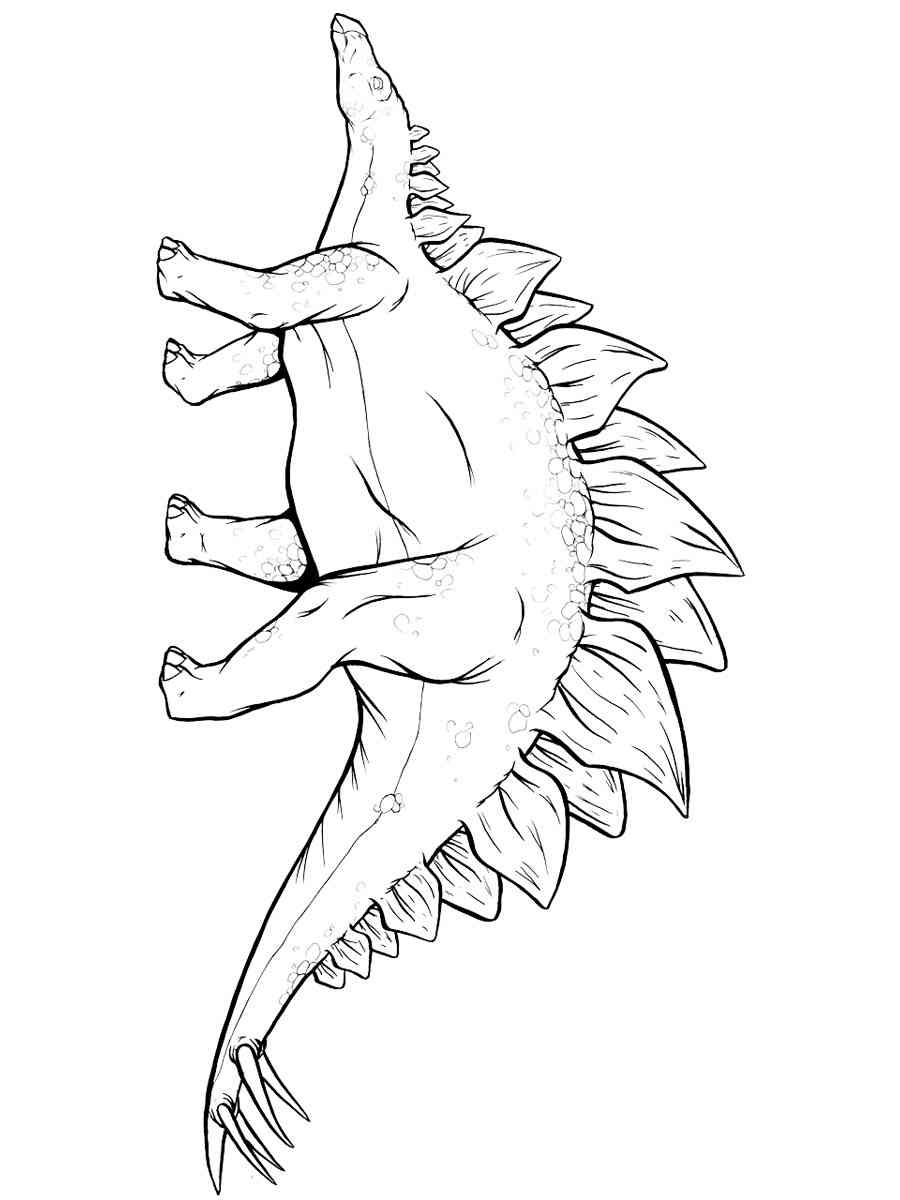 Simple Gigantspinosaurus coloring page