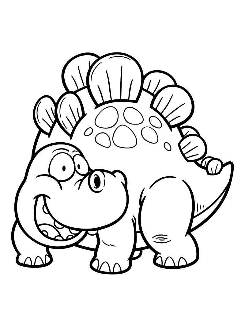 Funny Stegosaurus oloring page