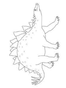 Easy Stegosaurus coloring page