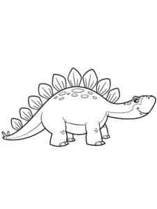 Cute Stegosaurus coloring page
