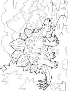Stegosaurus on the Rock coloring page