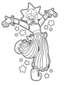 Sundrop with stars coloring page