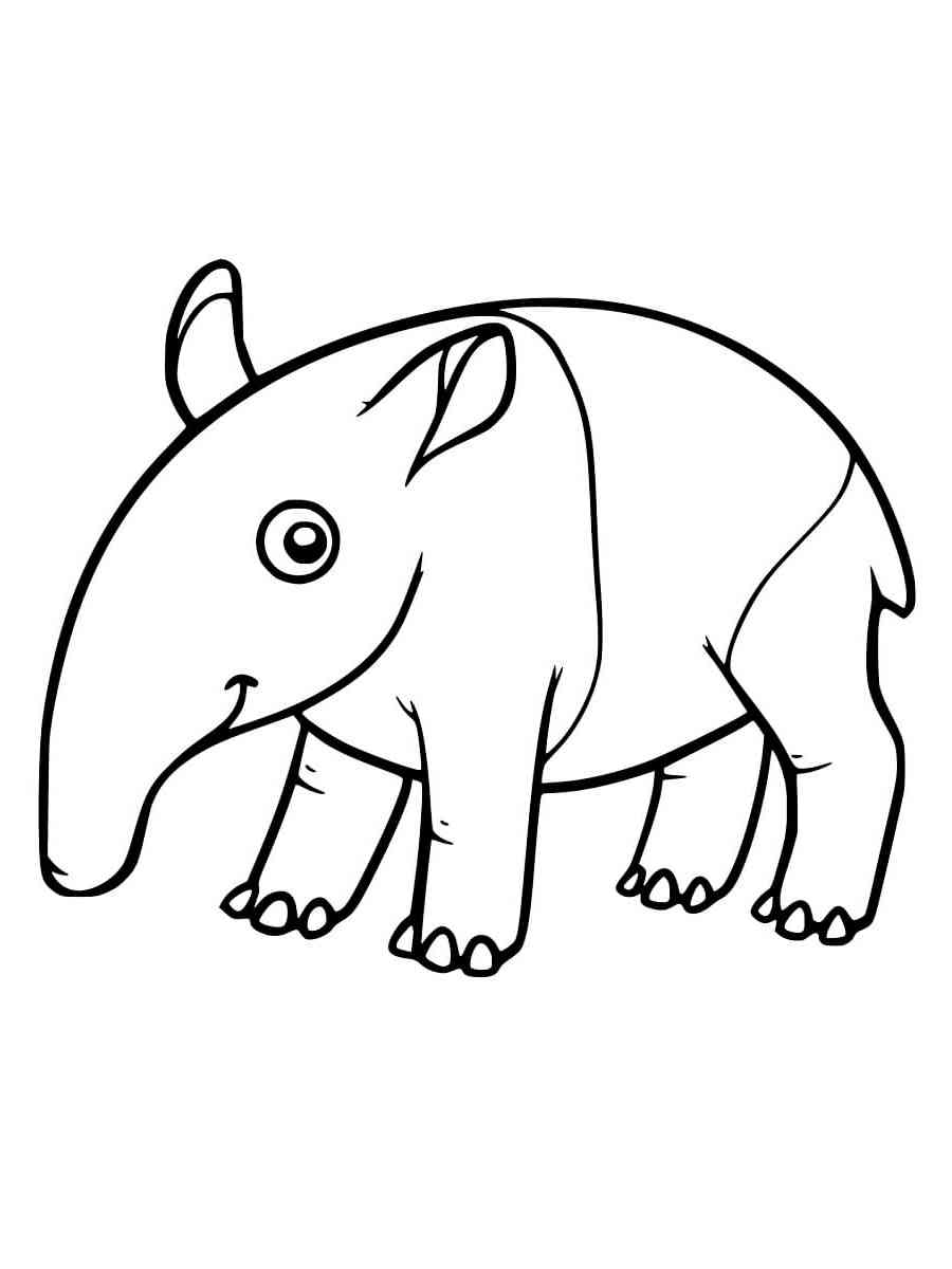 Little Tapir coloring page