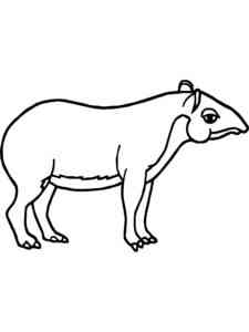 Easy Tapir coloring page