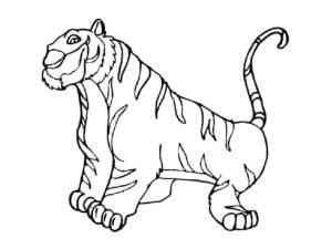 Simple Tiger coloring page