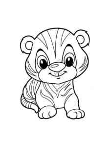 Cute Tiger coloring page