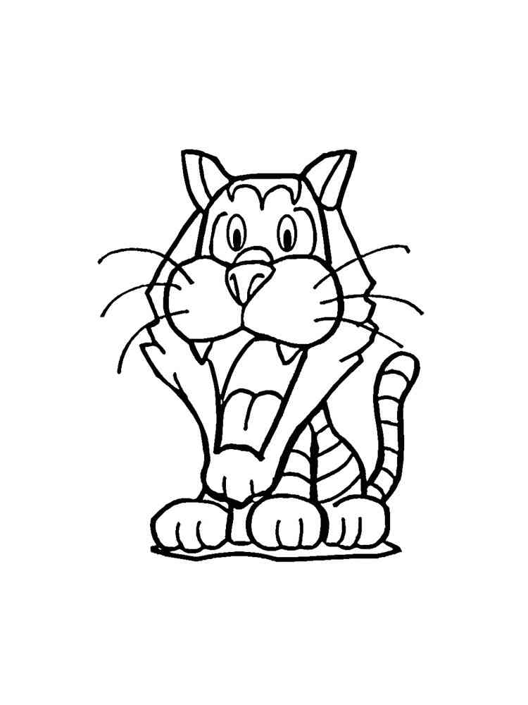 Happy Tiger coloring page