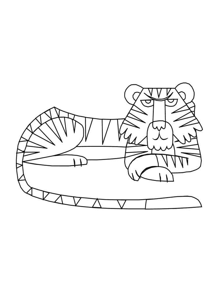 Cartoon Tiger coloring page