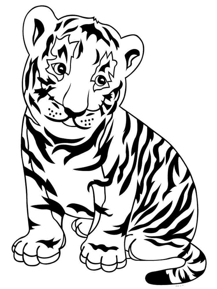 Cute Tiger Cub coloring page