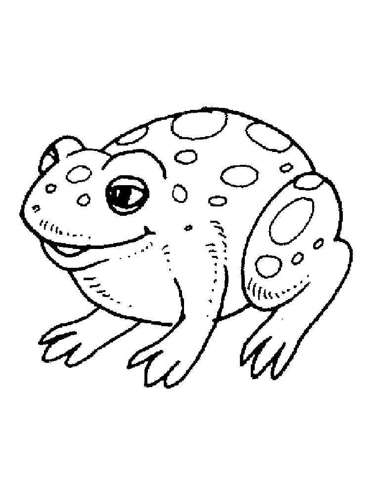 Funny Toad coloring page