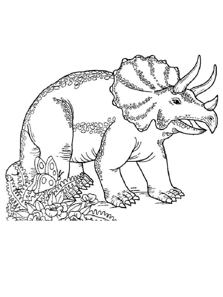 Torosaurus Dinosaur coloring page