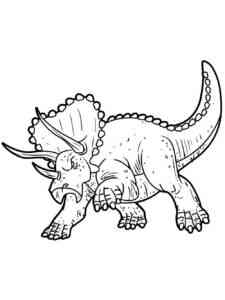 Angry Triceratops coloring page