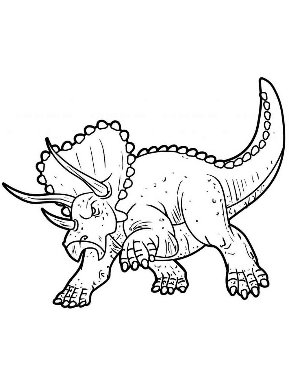 Angry Triceratops coloring page