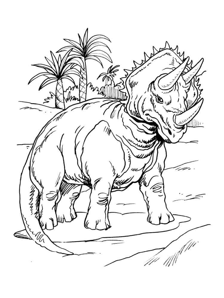 Torosaurus coloring page