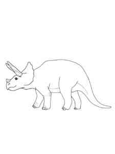 Easy Triceratops coloring page