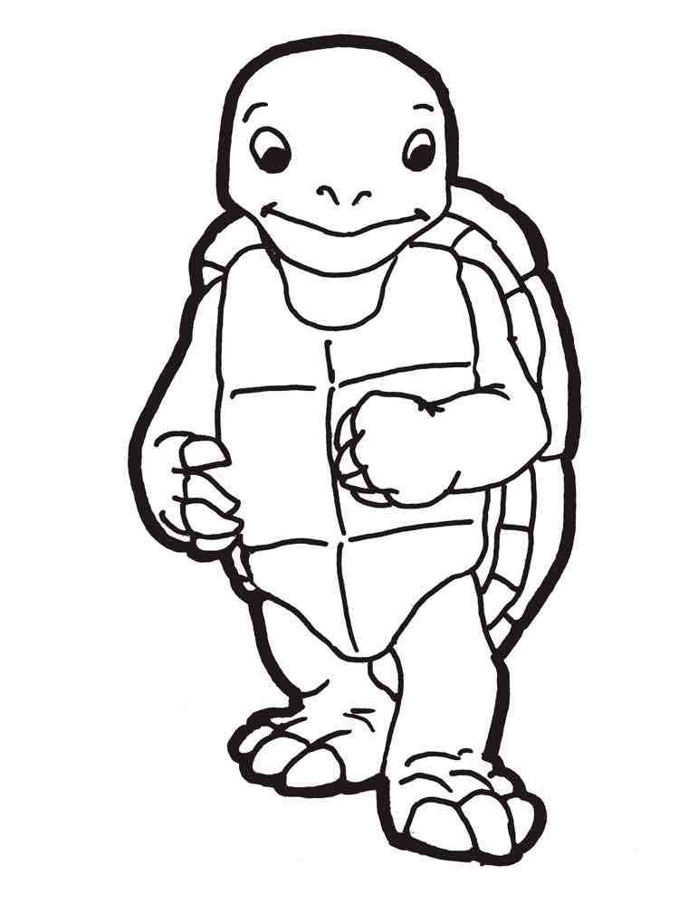 Turtle stands coloring page
