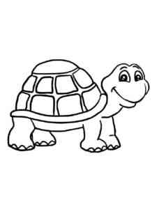 Easy Cartoon Turtle coloring page